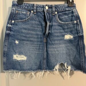 GAP Blue A-Line Mini Skirt Casual